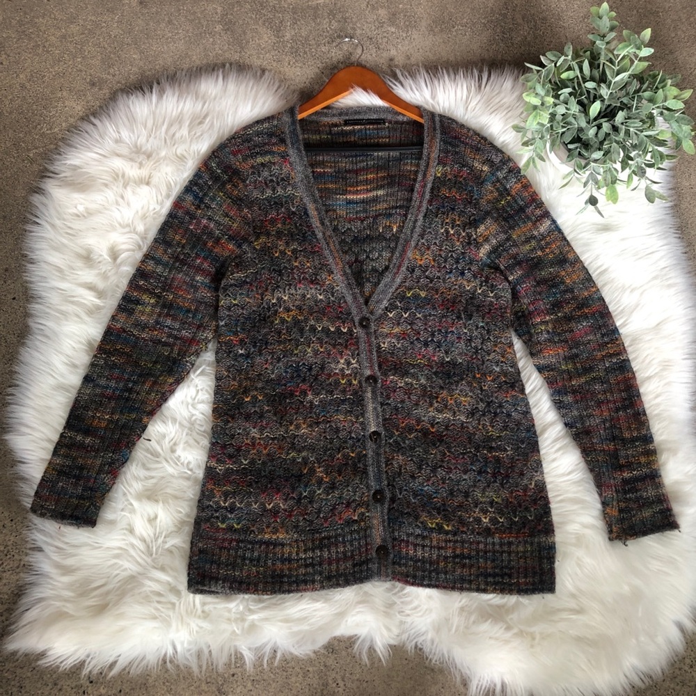 Peruvian Connection Alpaca Multicolor Cardigan